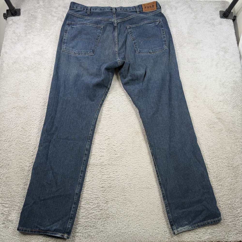 Polo Ralph Lauren Jeans Mens 38x34 Blue Straight Cortlandt 300 Denim Cotton - Picture 8 of 10